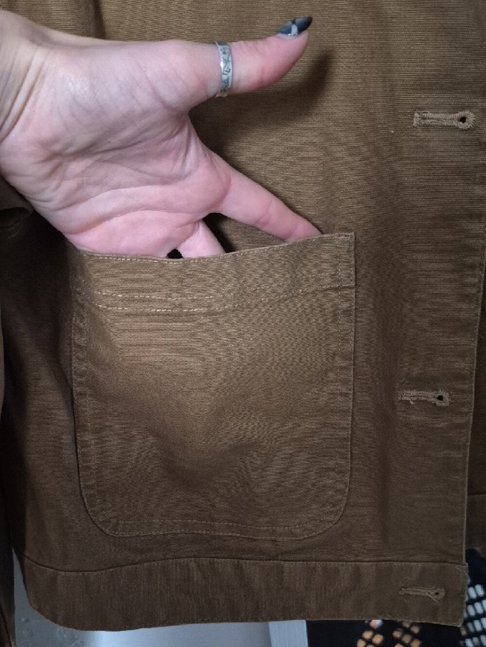 Target Brown Utility Jacket with Black Collar - Picture 3 of 4